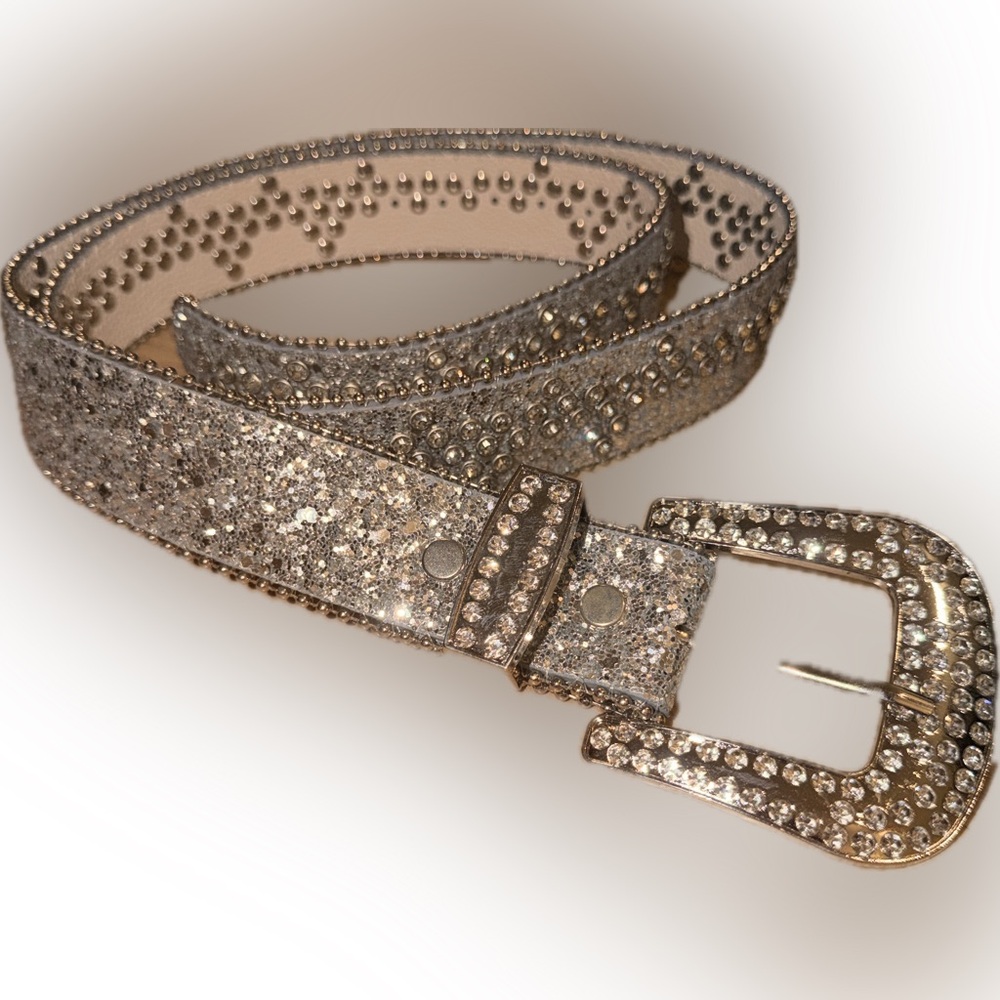 Glitter Crystal Studded Women’s Belt